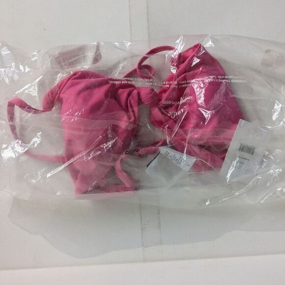 Andie The Santorini Pink Bikini Swim Top Women's Size Small NWT - Picture 2 of 3
